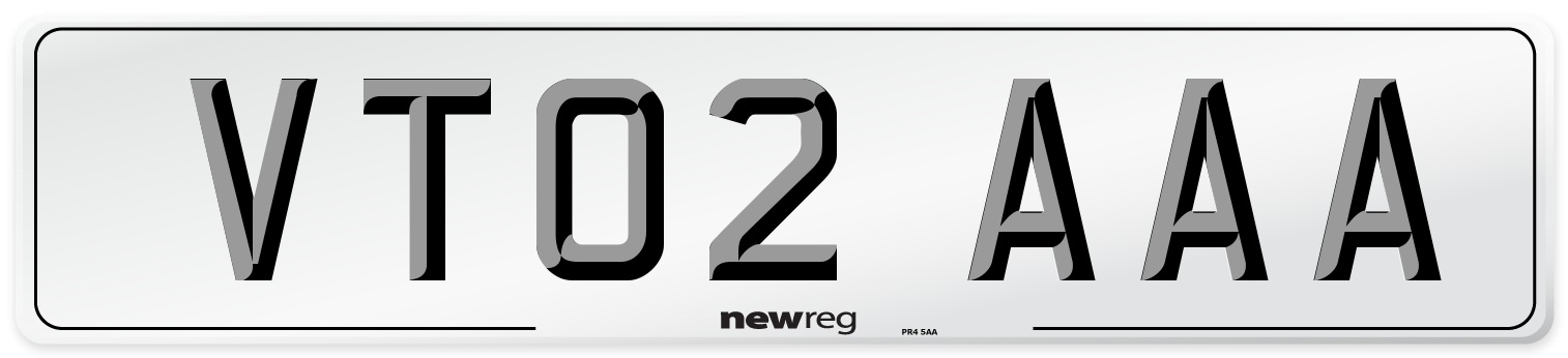 VT02 AAA Number Plate from New Reg
